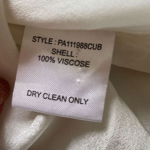 EUC Parker Cream Silky Tank with Silver Beading Detail - Size Small - Picture 9 of 10